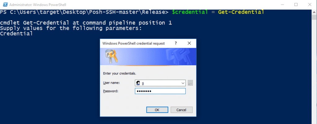 Powershell SCP to Transfer files between Windows and Linux Get-Credential Powershell credentials get command