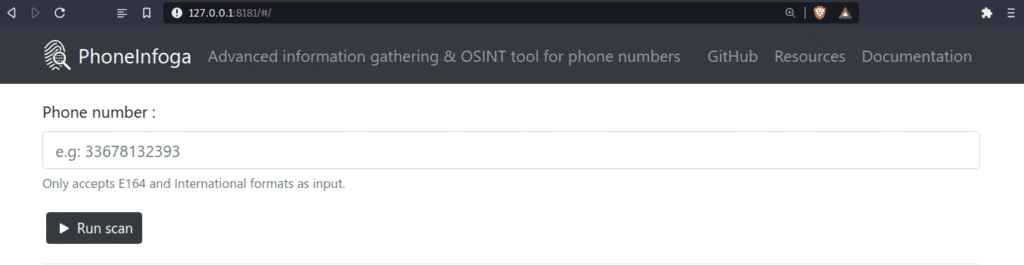 PhoneInfoga - OSINT Information Gathering framework for Phone Numbers PhoneInfoga tool scanner