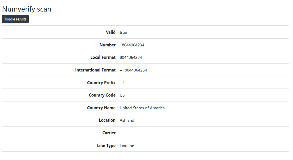 PhoneInfoga - OSINT Information Gathering framework for Phone Numbers PhoneInfoga Numverify scan