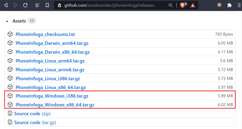 PhoneInfoga - OSINT Information Gathering framework for Phone Numbers PhoneInfoga for windows Github release page