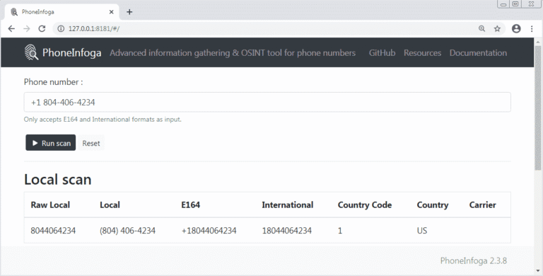 PhoneInfoga - OSINT Information Gathering framework for Phone Numbers ...