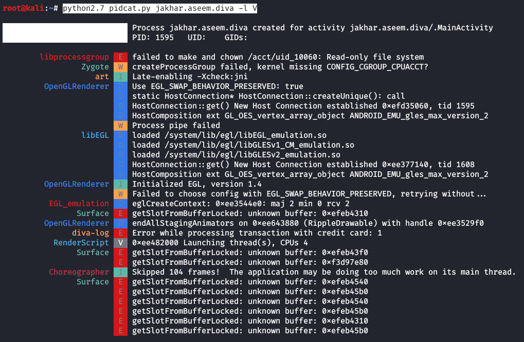 Pidcat Android Script - Colored logcat script to show entries only for the Specified App pidcat