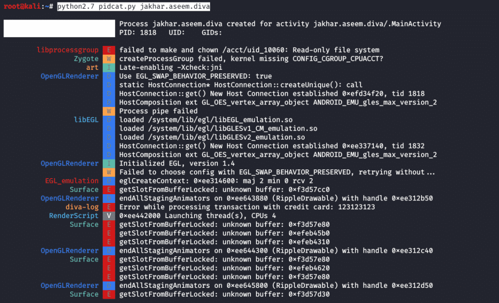 Pidcat Android Script - Colored logcat script to show entries only for the Specified App pidcat