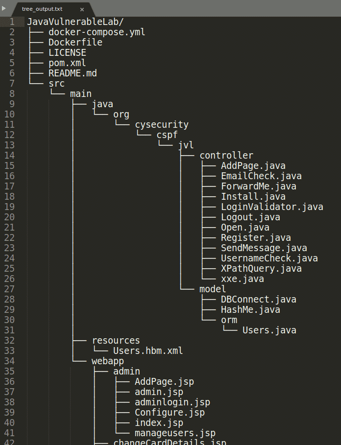 How to use tree command to create a Files/Directory structure tree command output save to file