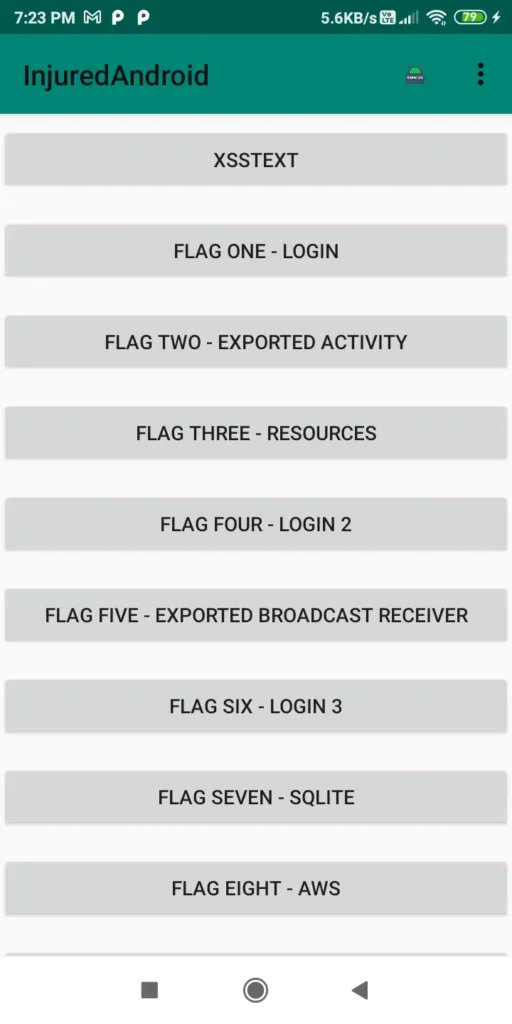 Vulnerable Android apps