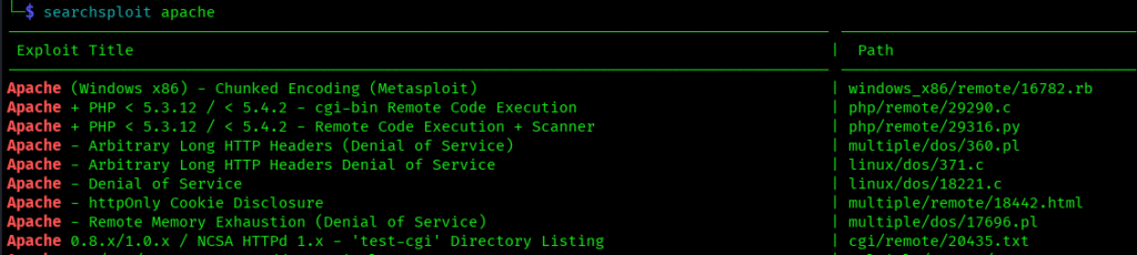 SearchSploit: Complete Guide to Exploit Database CLI Tool searchsploit apache
