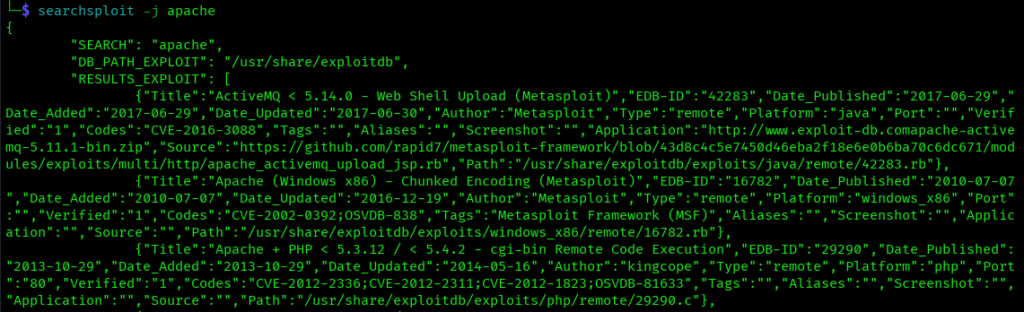 SearchSploit: Complete Guide to Exploit Database CLI Tool searchsploit json
